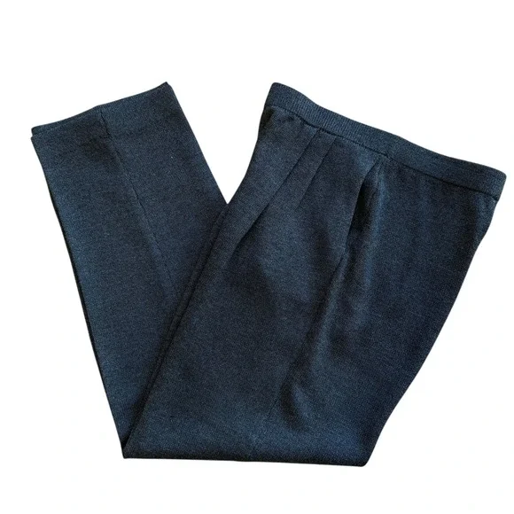 St John Pants Gray Womens Pleated Knit Size 4 Charcoal Gray - Picture 8 of 8
